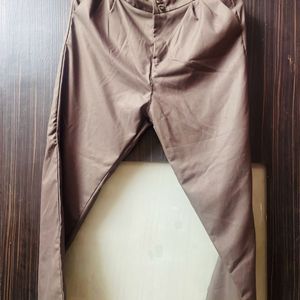 XL Size Stylish Brown Women Trousers