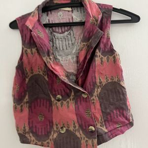 Cute pink indo Western vest