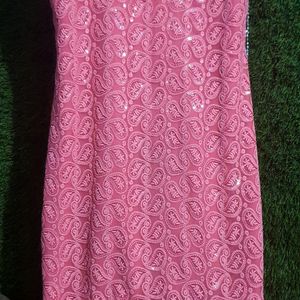Embroidered Gajari pink salwar suit