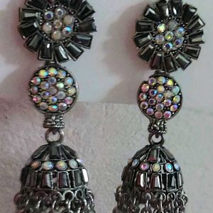 Mystory MIRROR WORK EARRINGS Beads Alloy Earring