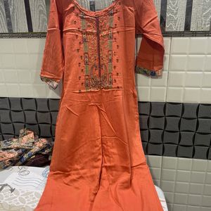 Orange Kurta & Plazzo Set