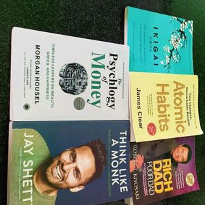 Ikigai+Atomic Habits+ Money+ Rich Dad+ Monk Book