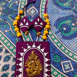 Hand Crafted Jewellery With Maa Durga Locket