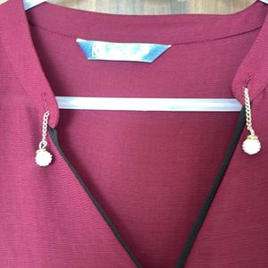 Maroon Western Wear Top