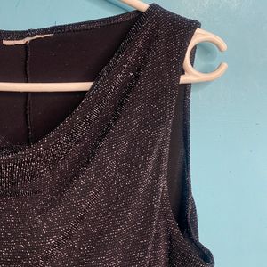 Vintage Shimmer Black Top