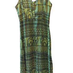 Bplus Vestry Green Georgette Kurti For Women