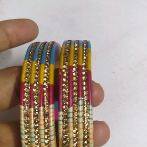 New Lac Lehriya Pattern Bangle