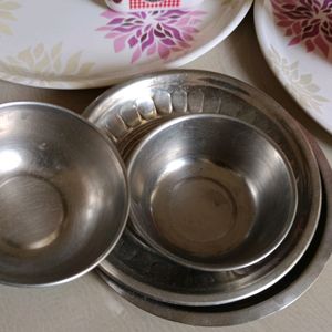 Set Of Kitchen Plates And Container