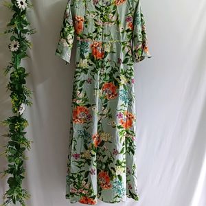 Floral Print Assumetrical Dress