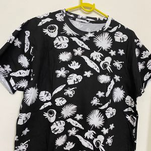 Printed Black Tshirt