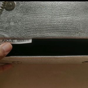 Silver Party Wear Clutch