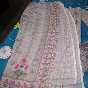 flora print grey color kurta set 3 pcs # take look