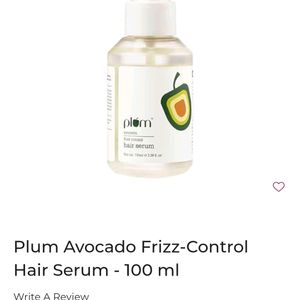 Plum Avocado Frizz Control Hair Serum