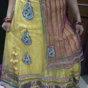 Designer Lehanga Choli With Long Chunri