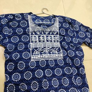 Blue Printed Kurti