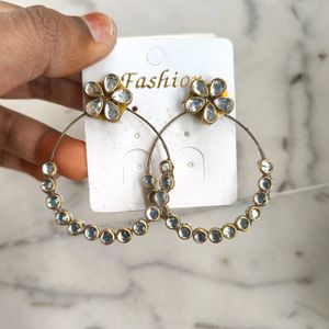 Kundan Ring Stud Earrings