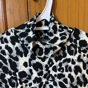 BnW Monochrome Leopard Print Bodycon Dress