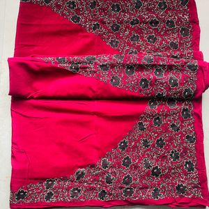 Unused Maroon Saree