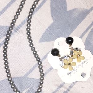 Combo Set Of Ear Top And Necklace