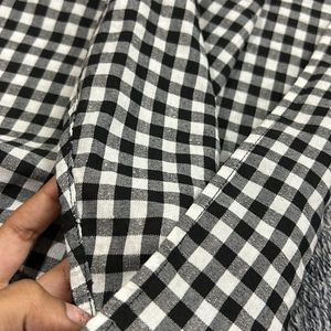 Cute Cotton top - Black And White Checked