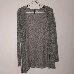 Casual Gray Long Flowy Shrug