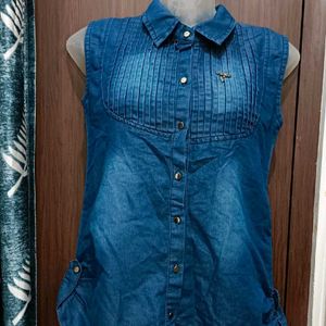 Denim Top For Girl 14 To 18 (Thin Body)