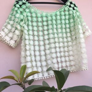 Dual Shade Crochet Top