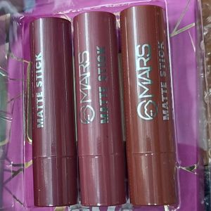 Untouched Full Sealed Pack MARS LIPSTICKS Set Of 3