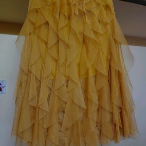 Ruffle Mustard Skirt