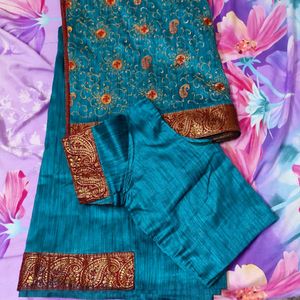 Embroidery Jute Saree