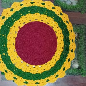 Crochet Sunflower Tabel Mat 🌼