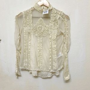 Trendy New Cream Vintage Top For Women