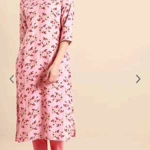 Anouk A-line Pink Kurta