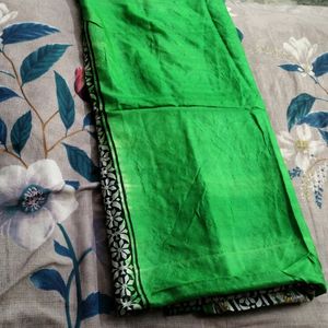 Green Silk Saree.