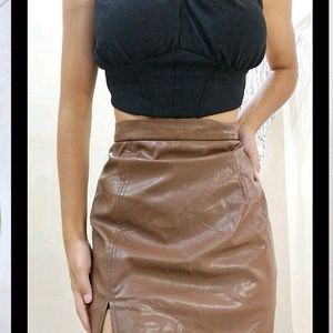 H&m Leather Skirt