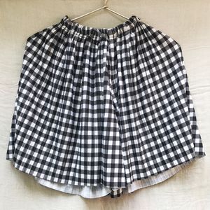 Black And White Checkered Korean Shorts