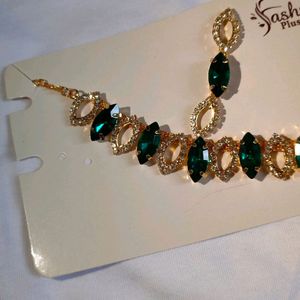 Green Golden Jewelry Set