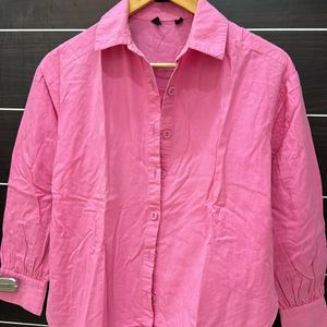 A Rose Pink Coloured Casual Shirt For Daily Wear