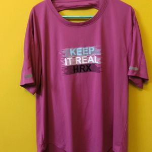 PINK TSHIRT RAPID DRY MATERIAL FROM HRX