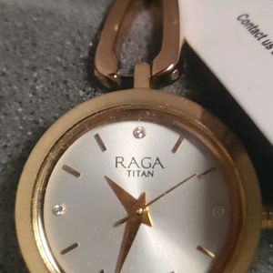 New Titan Watch Raga With Dimond And 22karat Gold