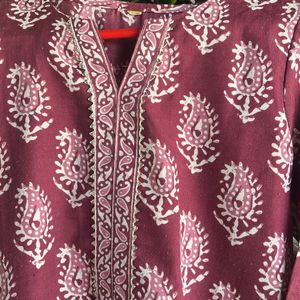 Mauve Color Kurta N Dupatta Set