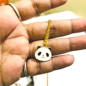 Cute Panda Pendant And Chain.