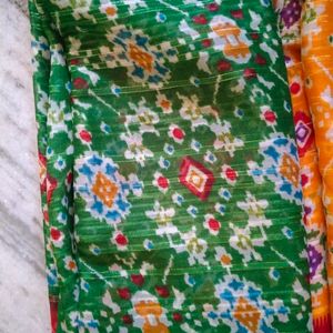 New Combo Sarees Green And Yellow