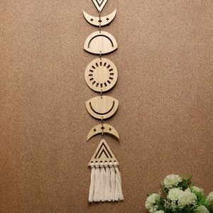 Moon Phases Wooden Wall Hanging