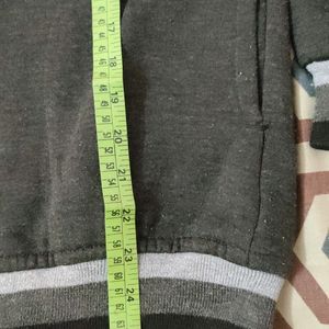 Grey Black Sweatshirt Zipper Hoodie