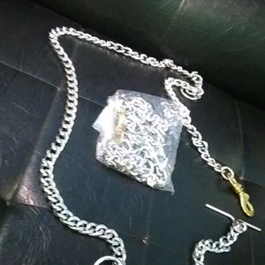 Silver Metal Super Dog Leash Diamond Cut Heavy Dut