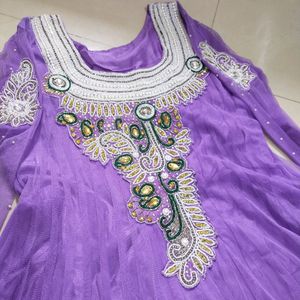 Levender Colour Kurta Set With Dupatta... C