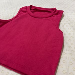 HOT PINK crop Top Women