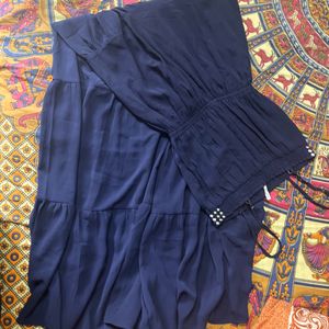 Blue color, long, half sleeves Gown