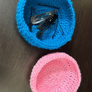 Crochet Basket For Accessories